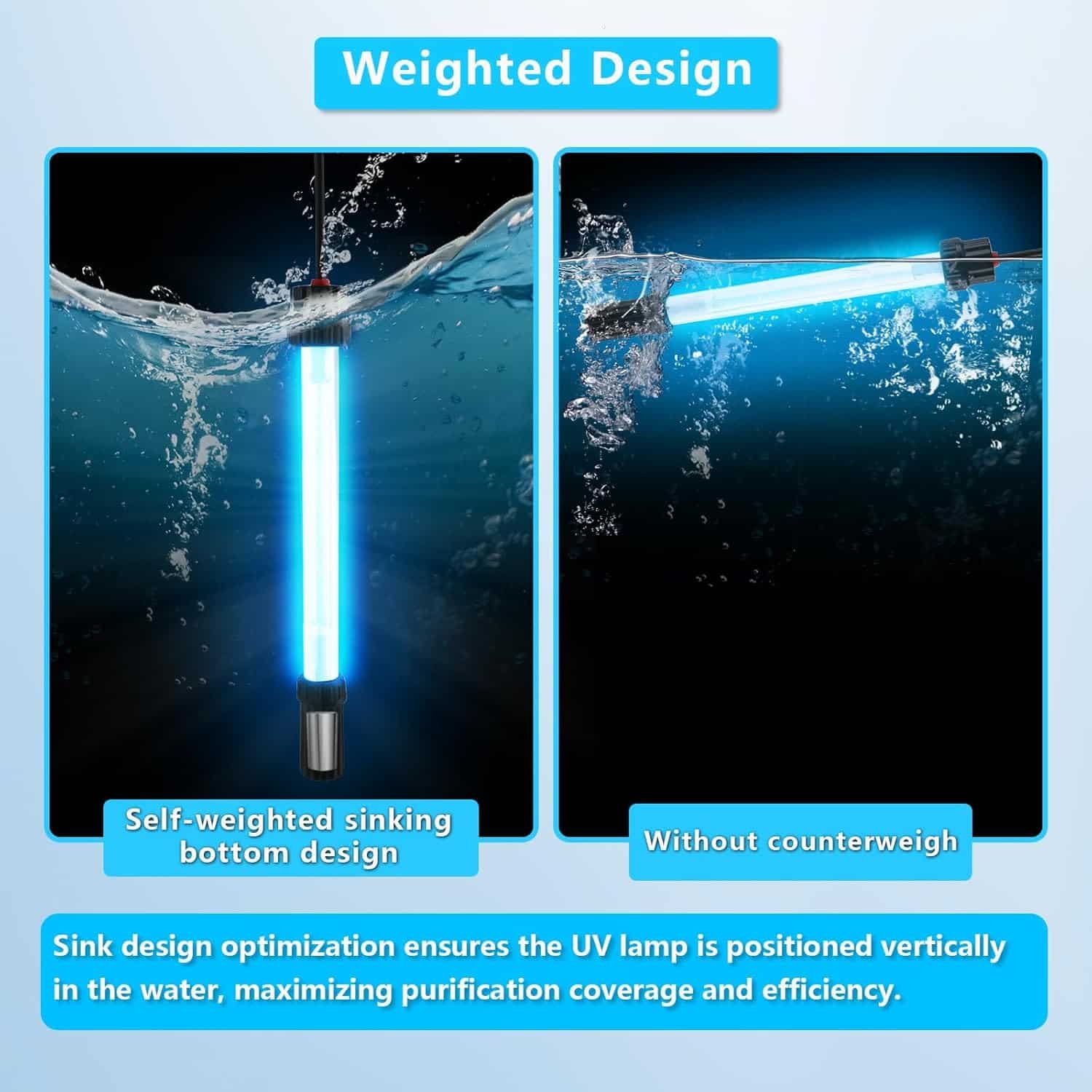 UV Light Sterilization Lamp Submersible BU - Image 3